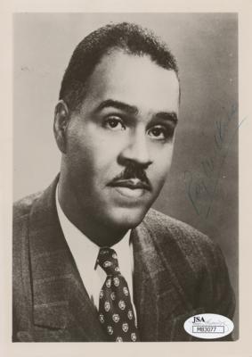 Lot #297 Civil Rights: Roy Wilkins Signed Photograph - Image 1