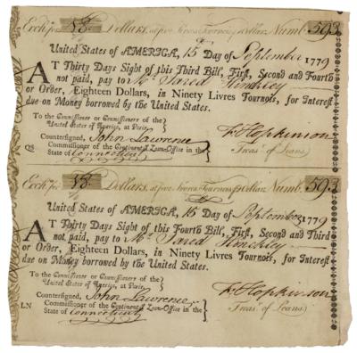 Lot #217 Francis Hopkinson Revolutionary War-Dated Twice-Signed Document - Image 1