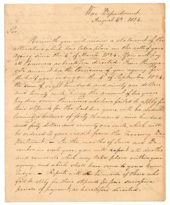 Lot #285 John C. Calhoun Autograph Letter Signed