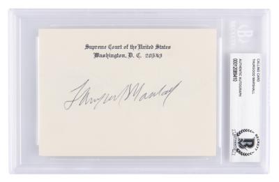 Lot #377 Thurgood Marshall Signature
