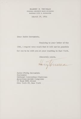 Lot #194 Harry S. Truman Typed Letter Signed - Image 2
