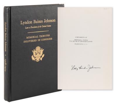 Lot #125 Lady Bird Johnson Signed Book - LBJ Memorial Tributes - Image 1