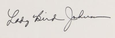Lot #125 Lady Bird Johnson Signed Book - LBJ Memorial Tributes - Image 2
