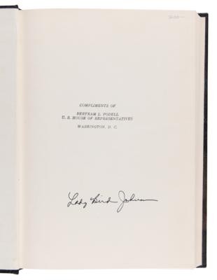 Lot #125 Lady Bird Johnson Signed Book - LBJ Memorial Tributes - Image 4