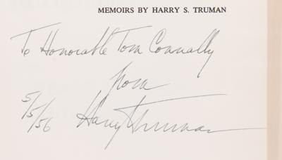 Lot #195 Harry S. Truman Signed Ltd. Ed. Book - Years of Trial and Hope, to Hon. Tom Connally - Image 2