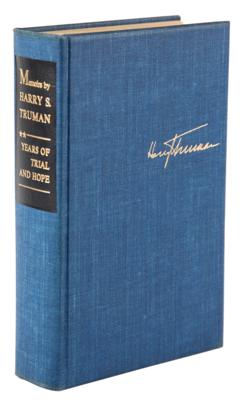 Lot #195 Harry S. Truman Signed Ltd. Ed. Book - Years of Trial and Hope, to Hon. Tom Connally - Image 3