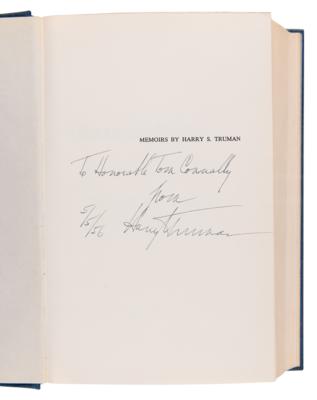 Lot #195 Harry S. Truman Signed Ltd. Ed. Book - Years of Trial and Hope, to Hon. Tom Connally - Image 4