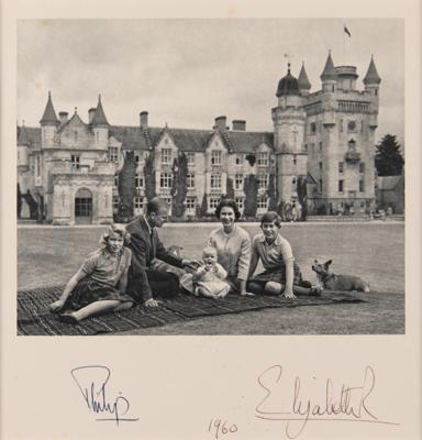Lot #241 Queen Elizabeth II and Prince Philip Signed Photograph - Image 1