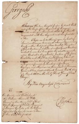 Lot #362 King George III Document Signed