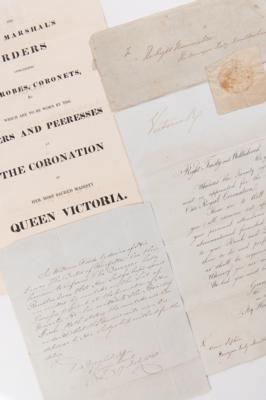 Lot #243 Queen Victoria Signed Coronation Invitation - Image 1