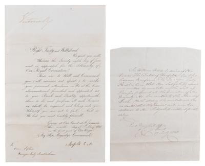 Lot #243 Queen Victoria Signed Coronation Invitation - Image 2
