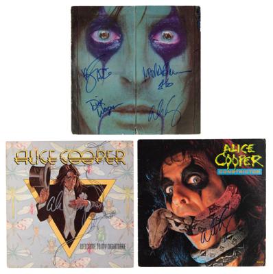 Lot #657 Alice Cooper (3) Signed Albums - Constrictor, From the Inside, and Welcome to My Nightmare - Image 1