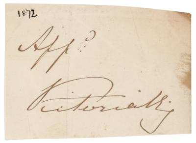 Lot #423 Queen Victoria Signature