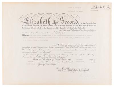 Lot #317 Elizabeth, Queen Mother and Princess Margaret Document Signed (On Behalf of Queen Elizabeth II) - Image 1