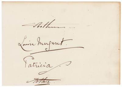 Lot #415 Prince Arthur and Family Signatures