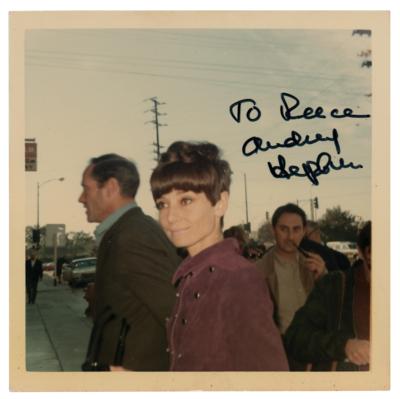 Lot #759 Audrey Hepburn Signed Candid Photograph