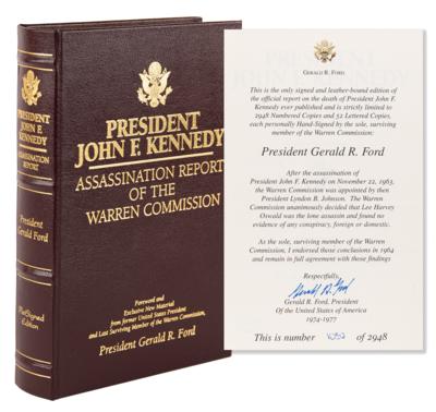Lot #55 Gerald Ford Signed Limited Edition Book - President John F. Kennedy: Assassination Report of the Warren Commission - Image 1
