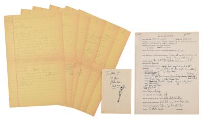 Lot #664 J. Geils Band: Peter Wolf Original Sketch, Handwritten Manuscript, and Filled-Out Questionnaire - Image 1
