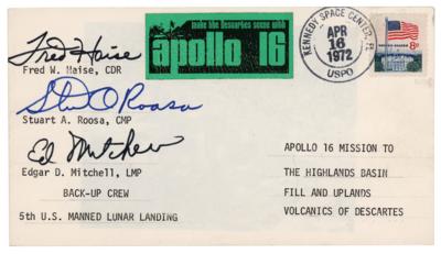 Lot #521 Apollo 16 Backup Crew Signed 'Launch Date' Cover - Image 1