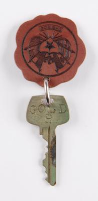 Lot #206 Kennedy Assassination: Vice President Lyndon B. Johnson's 'Gold Suite' Key from the Rice Hotel in Houston, Texas - Image 1