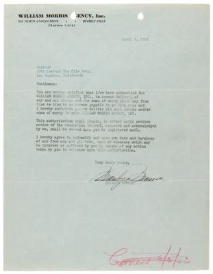 Lot #717 Marilyn Monroe Early Signed Document, Rerouting Payments from 20th Century-Fox - Image 1