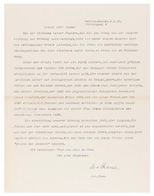 Lot #258 David Hilbert Autograph Letter Signed, with Typed Letter Signed by Max von Laue - Image 2