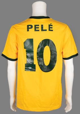 Lot #822 Pele Signed Soccer Jersey - Image 1