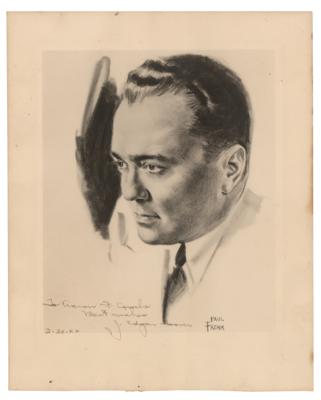 Lot #349 J. Edgar Hoover Signed Photograph