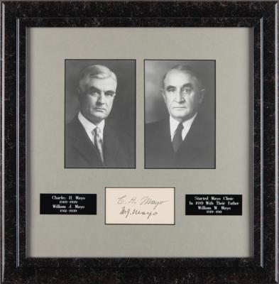 Lot #380 Mayo Brothers Signatures - Image 1