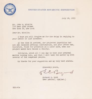 Lot #284 Richard E. Byrd Typed Letter Signed - Image 2