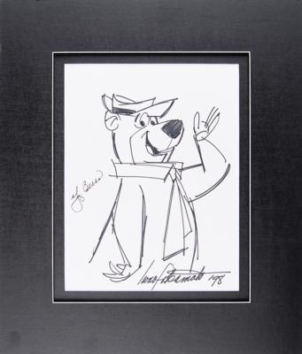 Lot #572 Iwao Takamoto Original Yogi Bear Sketch - Also Signed by Yogi Berra - Image 2