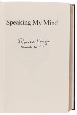 Lot #165 Ronald Reagan Signed Book - Speaking My Mind - Image 4