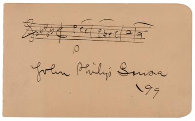 Lot #627 John Philip Sousa Autograph Musical Quotation Signed - 'The Stars and Stripes Forever' - Image 1