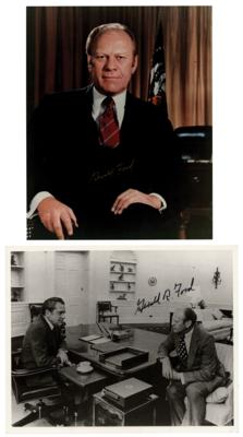 Lot #101 Gerald Ford (2) Signed Photographs
