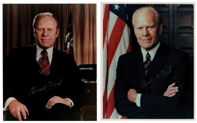 Lot #102 Gerald Ford (2) Signed Photographs - Image 1
