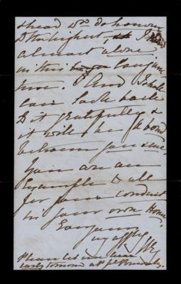 Lot #244 Queen Victoria Autograph Letter Signed - Mentioning Her Personal Attendant, John Brown - Image 3