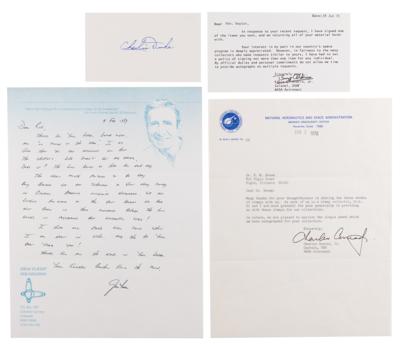 Lot #545 Moonwalkers (4) Signed Items: Aldrin, Conrad, Duke, and Irwin - Image 1
