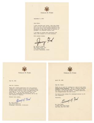 Lot #104 Gerald Ford (3) Typed Letters Signed