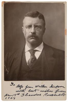 Lot #26 Theodore Roosevelt Signed Photograph as