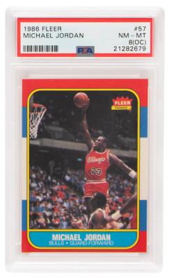 Lot #806 1986 Fleer #57 Michael Jordan Rookie Card