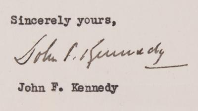 Lot #37 John F. Kennedy Typed Letter Signed, Three Months After Announcing His Congressional Campaign - Image 2