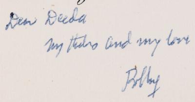 Lot #213 Robert F. Kennedy Autograph Note Signed on a John F. Kennedy Condolence Card - Presented to Fashion Icon Deeda Blair - Image 2