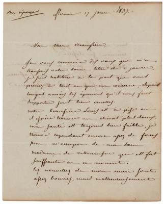 Lot #281 Julie Bonaparte Letter Signed to Prince Felice Baciocchi - Image 1