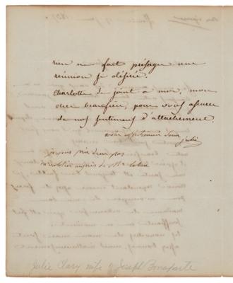 Lot #281 Julie Bonaparte Letter Signed to Prince Felice Baciocchi - Image 2