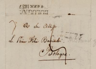 Lot #281 Julie Bonaparte Letter Signed to Prince Felice Baciocchi - Image 3