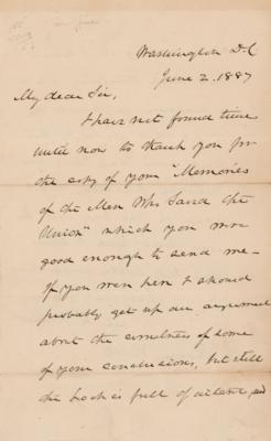 Lot #465 Morrison R. Waite Autograph Letter Signed - Image 1