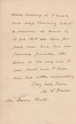 Lot #465 Morrison R. Waite Autograph Letter Signed - Image 2