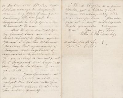 Lot #487 John C. Breckinridge Autograph Letter Signed While in Exile - Image 2