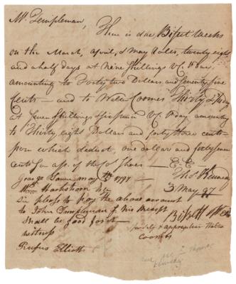 Lot #413 Potomac Company: Tobias Lear Document Signed - Image 1