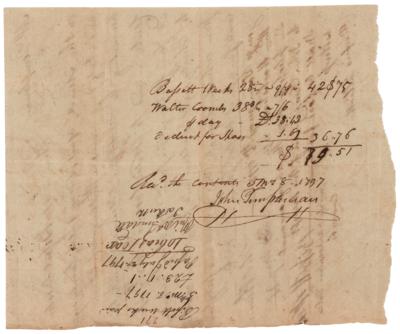 Lot #413 Potomac Company: Tobias Lear Document Signed - Image 2